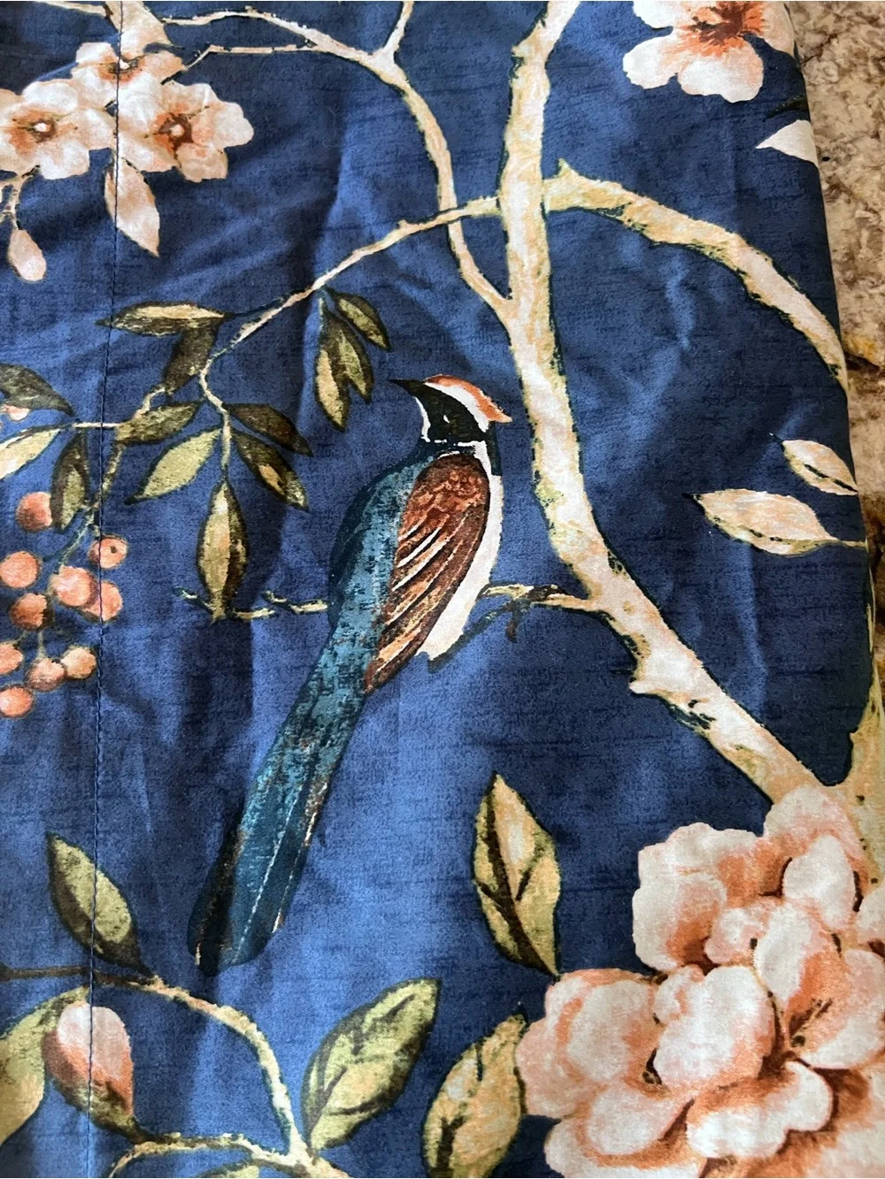 Biltmore Navy Floral & Bird Comforter